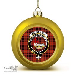 ScotsTee Shop Scottish MacDonald of Ardnamurchan Ancient Crest Tartan Christmas Ball Ornament