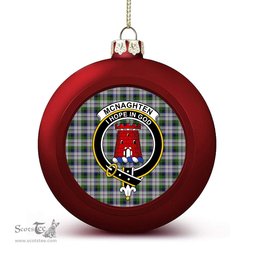 ScotsTee Shop Scottish Mcnaghten Dress Crest Tartan Christmas Ball Ornament