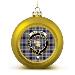 ScotsTee Shop Scottish Livingstone Dress Crest Tartan Christmas Ball Ornament