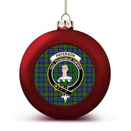 ScotsTee Shop Scottish Paterson SC Crest Tartan Christmas Ball Ornament