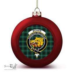 ScotsTee Shop Scottish McIver Hunting Modern Crest Tartan Christmas Ball Ornament