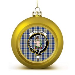 ScotsTee Shop Scottish Livingstone Dress Modern Crest Tartan Christmas Ball Ornament