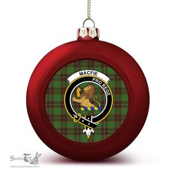 ScotsTee Shop Scottish MacFie Hunting Ancient Crest Tartan Christmas Ball Ornament
