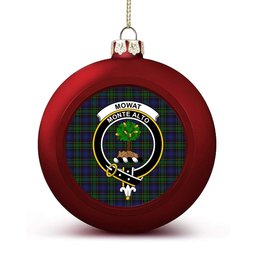 ScotsTee Shop Scottish Mowat Clans Originaux Crest Tartan Christmas Ball Ornament