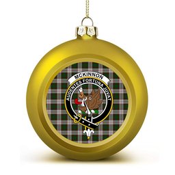 ScotsTee Shop Scottish McKinnon Dress Crest Tartan Christmas Ball Ornament