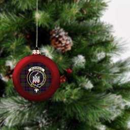 ScotsTee Shop Scottish McDonald of Clan Ranald Crest Tartan Christmas Ball Ornament