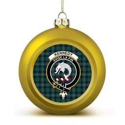 ScotsTee Shop Scottish Kennedy Modern Clan Crest Tartan Christmas Ball Ornament