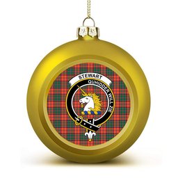 ScotsTee Shop Scottish Stewart of Appin Ancient Crest Tartan Christmas Ball Ornament