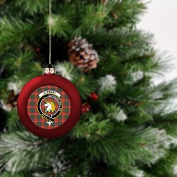 ScotsTee Shop Scottish Stewart of Appin Ancient Crest Tartan Christmas Ball Ornament