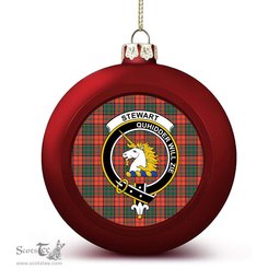 ScotsTee Shop Scottish Stewart of Appin Ancient Crest Tartan Christmas Ball Ornament