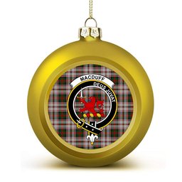 ScotsTee Shop Scottish MacDuff Dress 3 Crest Tartan Christmas Ball Ornament