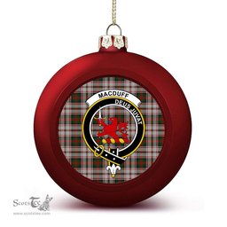 ScotsTee Shop Scottish MacDuff Dress 3 Crest Tartan Christmas Ball Ornament