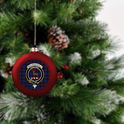 ScotsTee Shop Scottish MacCorquodale Modern Crest Tartan Christmas Ball Ornament
