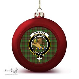 ScotsTee Shop Scottish MacPhee Hunting Ancient Crest Tartan Christmas Ball Ornament