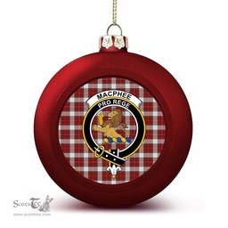 ScotsTee Shop Scottish MacPhee Dress Ancient Crest Tartan Christmas Ball Ornament