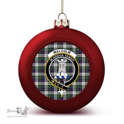 ScotsTee Shop Scottish Malcolm Dress Modern Crest Tartan Christmas Ball Ornament