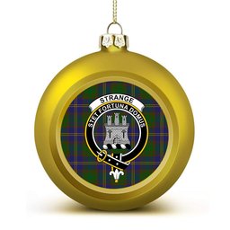 ScotsTee Shop Scottish Strange of Balkaskie Crest Tartan Christmas Ball Ornament