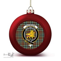 ScotsTee Shop Scottish Thomson Hunting Modern Crest Tartan Christmas Ball Ornament