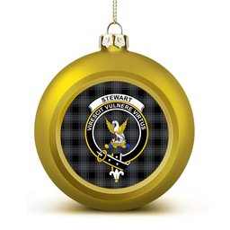 ScotsTee Shop Scottish Stewart Mourning Originaux Modern Clan Crest Tartan Christmas Ball Ornament