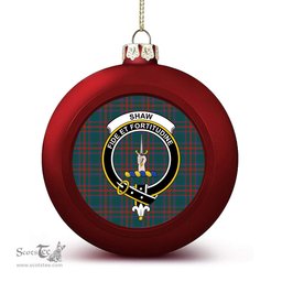 ScotsTee Shop Scottish Shaw of Tordarroch Hunting Modern Crest Tartan Christmas Ball Ornament