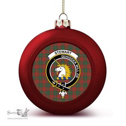 ScotsTee Shop Scottish Stewart of Appin Ancient Clan Crest Tartan Christmas Ball Ornament