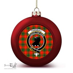 ScotsTee Shop Scottish Turnbull SC Crest Tartan Christmas Ball Ornament