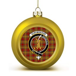 ScotsTee Shop Scottish Scrymgeour Crest Tartan Christmas Ball Ornament