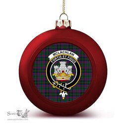 ScotsTee Shop Scottish McLachlan Hunting Crest Tartan Christmas Ball Ornament
