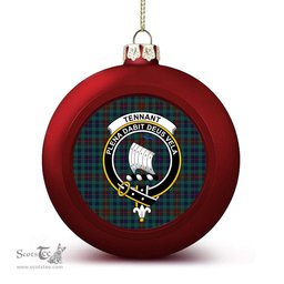 ScotsTee Shop Scottish Tennant Yules Modern Crest Tartan Christmas Ball Ornament