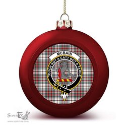 ScotsTee Shop Scottish McBain Dress Modern Crest Tartan Christmas Ball Ornament