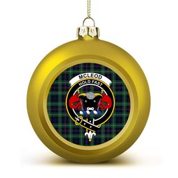 ScotsTee Shop Scottish McLeod of Skye Modern Crest Tartan Christmas Ball Ornament