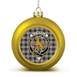 ScotsTee Shop Scottish McPherson Dress Ancient Crest Tartan Christmas Ball Ornament