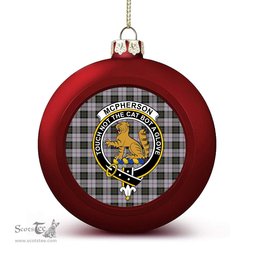 ScotsTee Shop Scottish McPherson Dress Ancient Crest Tartan Christmas Ball Ornament