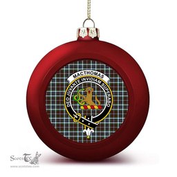 ScotsTee Shop Scottish MacThomas Hunting Modern Crest Tartan Christmas Ball Ornament