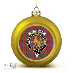 ScotsTee Shop Scottish MacGowan Portrait Ancient Crest Tartan Christmas Ball Ornament