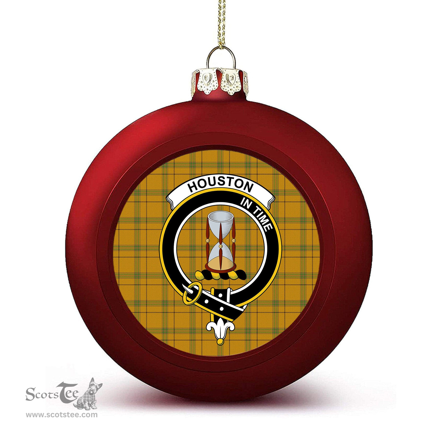 ScotsTee Shop Scottish Houston Ancient Crest Tartan Christmas Ball Ornament