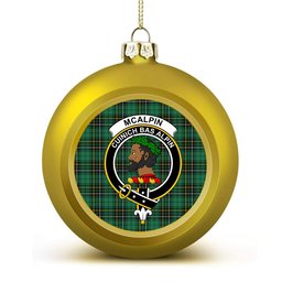 ScotsTee Shop Scottish McAlpin Ancient Crest Tartan Christmas Ball Ornament