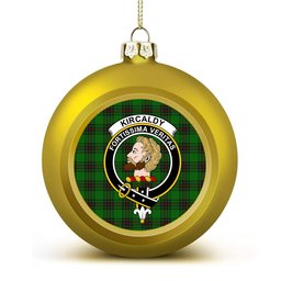 ScotsTee Shop Scottish Kirkcaldy SC Crest Tartan Christmas Ball Ornament