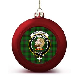 ScotsTee Shop Scottish Kirkcaldy SC Crest Tartan Christmas Ball Ornament