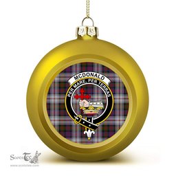 ScotsTee Shop Scottish McDonald Dress Modern Crest Tartan Christmas Ball Ornament