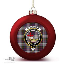 ScotsTee Shop Scottish McDonald Dress Modern Crest Tartan Christmas Ball Ornament