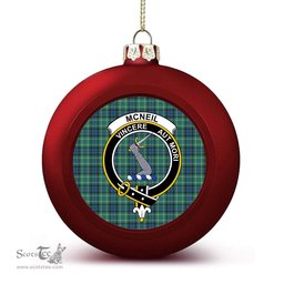 ScotsTee Shop Scottish McNeil of Colonsay Ancient Crest Tartan Christmas Ball Ornament
