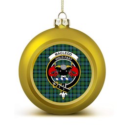 ScotsTee Shop Scottish MacLeod of Skye Ancient Crest Tartan Christmas Ball Ornament