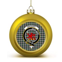 ScotsTee Shop Scottish MacDuff Dress 2 Crest Tartan Christmas Ball Ornament