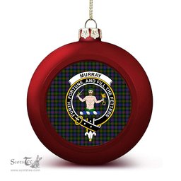 ScotsTee Shop Scottish Murray of Atholl Modern Crest Tartan Christmas Ball Ornament