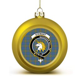 ScotsTee Shop Scottish Stewart of Appin Hunting Ancient Crest Tartan Christmas Ball Ornament
