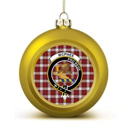 ScotsTee Shop Scottish McPhee Dress Ancient Crest Tartan Christmas Ball Ornament