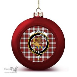 ScotsTee Shop Scottish McPhee Dress Ancient Crest Tartan Christmas Ball Ornament