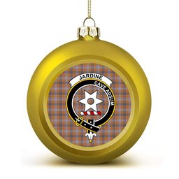 ScotsTee Shop Scottish Jardine of Castlemilk Ancient Crest Tartan Christmas Ball Ornament