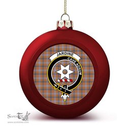 ScotsTee Shop Scottish Jardine of Castlemilk Ancient Crest Tartan Christmas Ball Ornament